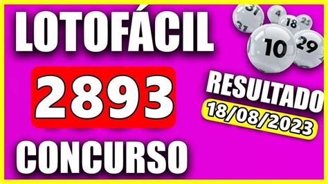 Saiu: Resultado Lotofácil 2893 hoje, sexta.